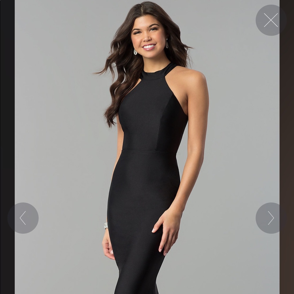 PromGirl | High-Neck Racerback Long Mermaid Dress